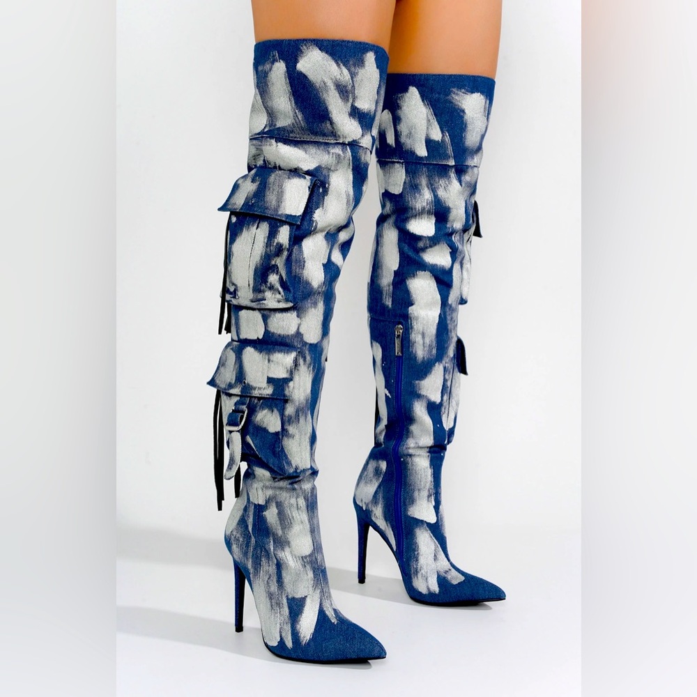 Detroit...Thigh High Close Toe Boots